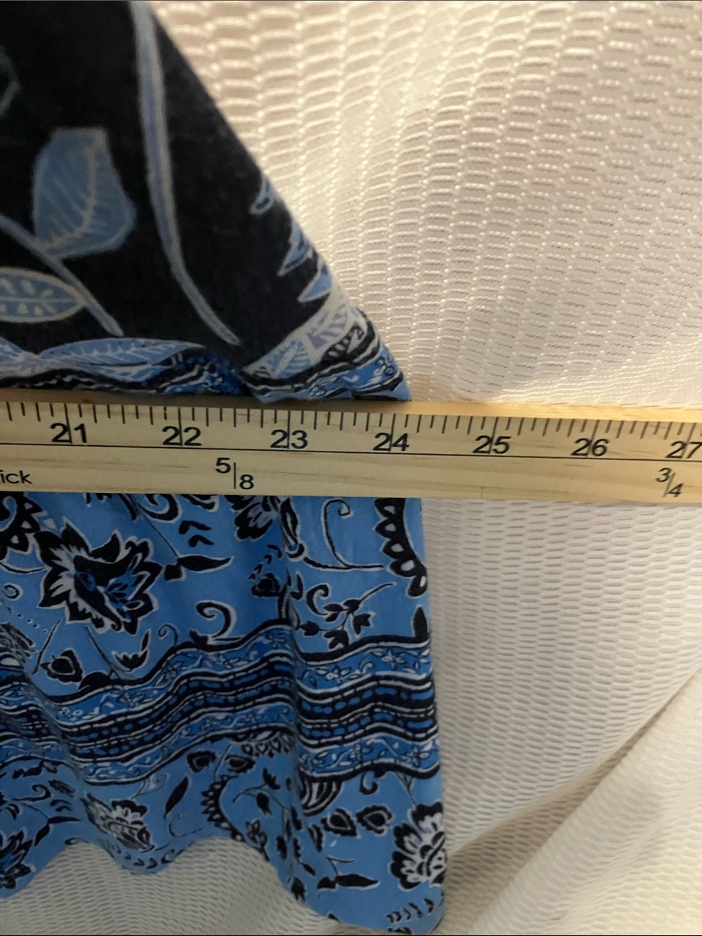 LOFT Navy and Light Blue Floral Midi Dress - Picture 7 of 9